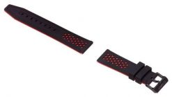 Pasek Silikonowy Czarno-Czerwony do Garett Sport 4 - Wygoda i Styl - Garett. Czarne paski męskie GARETT, bez wzorów, eleganckie. Za 49.00 zł.