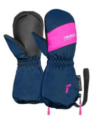 Reusch Rękawiczki narciarskie "Cliff R-TEX® XT" w kolorze granatowo-różowym rozmiar: 4/5. Niebieskie rękawiczki dziecięce REUSCH, bez ramiączek. Za 96.14 zł.