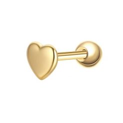 Glanzstücke München Piercing Serce z srebra próby 925 w kolorze zlotym Kolczyki 1 ct Damski. Żółte kolczyki damskie Glanzstücke München, pozłacane. Za 110.49 zł.