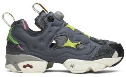 Męskie buty sportowe grafika inspirowana retro TOM & JERRY INSTAPUMP FURY OG MU. Szare buty sportowe na co dzień męskie Reebok, z futra, bez zapięcia. Za 910.00 zł.