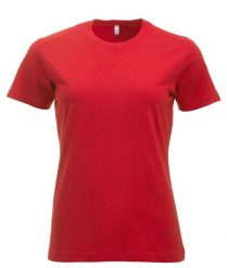Clique New Classic-T Women – Klasyczny T-shirt z ringspun cotton – red. Czerwone t-shirty damskie CLIQUE, m, bez wzorów, z bawełny, bez kołnierzyka. Za 104.58 zł.