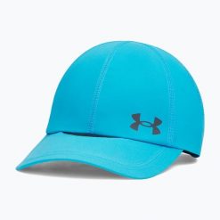 Czapka z daszkiem męska Under Armour Launch. Niebieskie czapki męskie Under Armour, bez wzorów, sportowe. Za 129.99 zł.