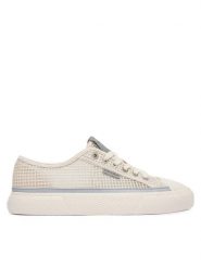 Calvin Klein Trampki Vulc Laceup Low Raffia HW0HW03082 Beżowy. Brązowe trampki i tenisówki damskie CALVIN KLEIN, bez wzorów, z materiału. Za 369.99 zł.