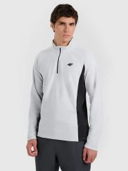 4F Bluza polarowa w kolorze szarym rozmiar: L. Szare bluzy bez kaptura męskie 4f, l, z polaru. Za 82.64 zł.