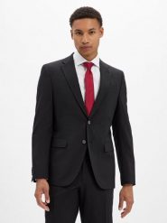 BOSS Męska marynarka garniturowa z nowej wełny - H-Harvey-MM-C-NF Mężczyźni Slim Fit czarny jednolity, 26. Czarne marynarki męskie Boss, bez wzorów, z wełny. Za 1,499.95 zł.