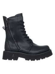 Patrizia Pepe Skórzane botki w kolorze czarnym rozmiar: 38. Czarne botki damskie Patrizia Pepe, bez obcasa, bez zapięcia. Za 522.14 zł.