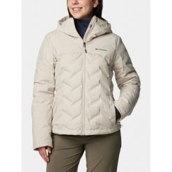 Kurtka Damska Columbia Grand Trek III. Brązowe kurtki damskie Columbia, na zimę, m, bez wzorów, z puchu, bez kaptura. W wyprzedaży za 849.15 zł.