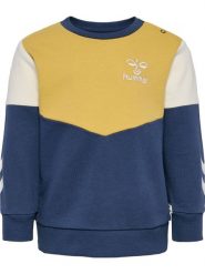 Bluza dla niemowlaka chłopca Hummel Happy Now. Niebieskie bluzy i bluzki niemowlęce HUMMEL, bez wzorów, z bawełny, bez ramiączek, bez kaptura. Za 176.50 zł.