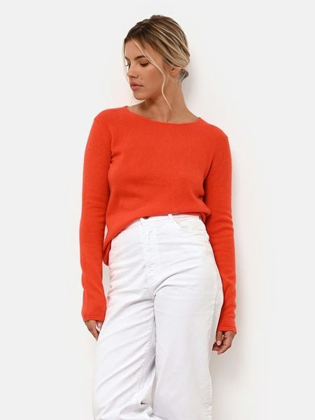 Just Cashmere Kaszmirowy sweter "Vivian" w kolorze pomarańczowym rozmiar: XXL. Pomarańczowe swetry klasyczne damskie Just Cashmere, xxl, z kaszmiru, bez kołnierzyka. Za 358.48 zł.