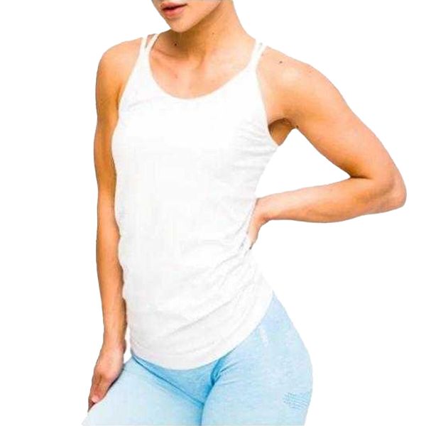 Tank Top Damski Classic Basic. Białe topy damskie Gym Hero, s, bez wzorów, z elastanu, bez ramiączek. Za 128.99 zł.