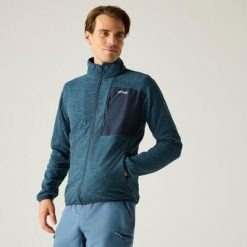 Męska bluza polarowa Scaris z zamkiem błyskawicznym i marlowym wykończeniem. Niebieskie bluzy bez kaptura męskie Regatta, m, z polaru. W wyprzedaży za 229.99 zł.