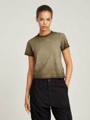 G-Star Koszulka w kolorze khaki rozmiar: L. Brązowe bluzki damskie G-Star, l, bez wzorów, z bawełny, retro, bez kołnierzyka, bez ramiączek. Za 127.65 zł.