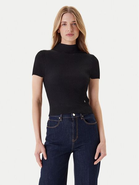 Guess Sweter W5YR04 Z0040 Czarny Regular Fit. Czarne swetry klasyczne damskie Guess, xl, z wiskozy, bez kołnierzyka. Za 229.99 zł.