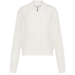 Bluza Deha Z Efektem Siateczki I Pełnym Zamkiem Damskie. Białe bluzy bez kaptura damskie Deha, m, z bawełny. Za 577.99 zł.