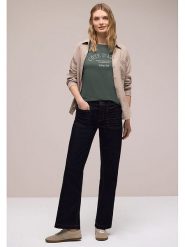 Street One Koszulka w kolorze zielonym rozmiar: 36. Zielone t-shirty damskie Street One, bez wzorów, bez kołnierzyka. Za 79.21 zł.