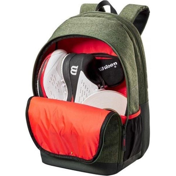 Plecak tenisowy Wilson Team Backpack. Zielone plecaki damskie Wilson, bez wzorów, sportowe. Za 249.00 zł.