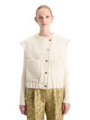 Scotch & Soda Kamizelka w kolorze kremowym rozmiar: S. Brązowe kamizelki damskie Scotch & Soda, s. Za 232.78 zł.