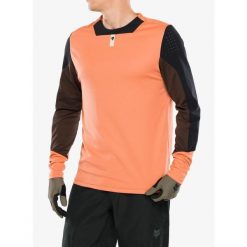 Bluza rowerowa męska Fox Defend LS Jersey. Brązowe bluzy sportowe męskie FOX, bez wzorów, z jersey, sportowe, bez kołnierzyka, bez ramiączek. Za 312.39 zł.