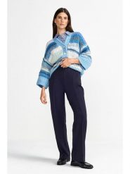 Rich & Royal Spodnie w kolorze granatowym rozmiar: 40. Niebieskie spodnie materiałowe damskie Rich & Royal, bez wzorów, z materiału. Za 268.55 zł.