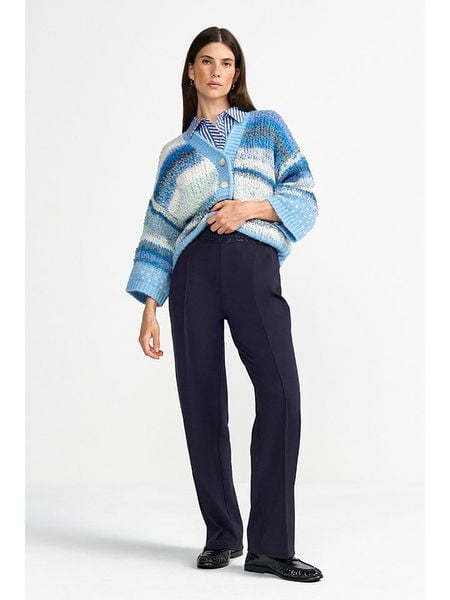 Rich & Royal Spodnie w kolorze granatowym rozmiar: 40. Niebieskie spodnie materiałowe damskie Rich & Royal, bez wzorów, z materiału. Za 268.55 zł.