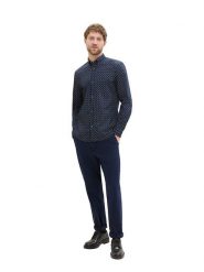 Tom Tailor Koszula - Slim fit - w kolorze granatowym rozmiar: L. Niebieskie koszule męskie Tom Tailor, l, bez wzorów, z bawełny, bez kołnierzyka, bez ramiączek. Za 74.63 zł.