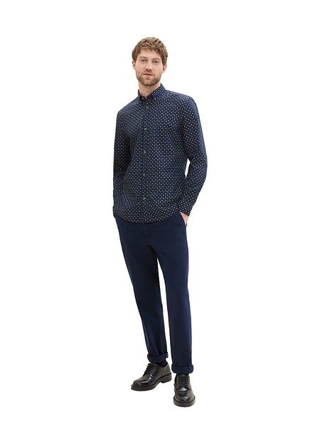 Tom Tailor Koszula - Slim fit - w kolorze granatowym rozmiar: S. Niebieskie koszule męskie Tom Tailor, s, bez wzorów, z bawełny, bez kołnierzyka, bez ramiączek. Za 70.24 zł.