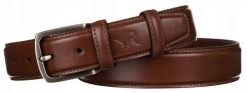 Pasek skórzany Rovicky [DH] RPM-14-SPL brązowy. Brązowe paski męskie ROVICKY, bez wzorów, ze skóry, klasyczne. Za 38.99 zł.