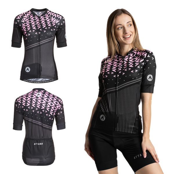 Koszulka rowerowa damska ATTABO Tevi WMNS. Czarne bluzki sportowe damskie ATTABO, l, z materiału, bez kołnierzyka, bez ramiączek. Za 89.99 zł.