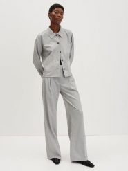 Someday Spodnie "Catsby" w kolorze jasnoszarym rozmiar: 38. Szare spodnie materiałowe damskie Someday, bez wzorów, z materiału, z podwyższonym stanem. Za 130.99 zł.