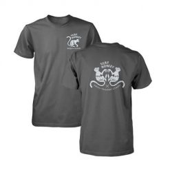 Koszulka 2 Monkeys - Krótki rękaw / Dorośli (Szary). Szare t-shirty damskie SURF MONKEY, s, bez wzorów, z bawełny, bez kołnierzyka. Za 159.95 zł.