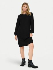 ONLY Sukienka dzianinowa Xenia 15243197 Czarny Regular Fit. Czarne sukienki damskie Only, xl, bez wzorów, z dzianiny, bez kołnierzyka, bez ramiączek. Za 119.99 zł.