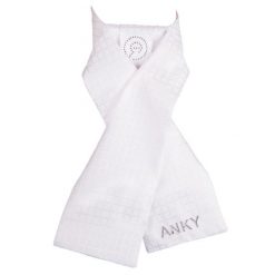 Krawat jeździecki ANKY Delux. Białe krawaty i muchy męskie ANKY, bez wzorów, z materiału, eleganckie. Za 290.00 zł.