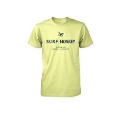 Koszulka z bawełny organicznej – krótki rękaw / dla dorosłych (cytrynowy). Żółte t-shirty damskie SURF MONKEY, l, bez wzorów, z bawełny, bez kołnierzyka. Za 149.95 zł.