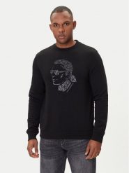 KARL LAGERFELD Bluza 705042 554910 Czarny Regular Fit. Czarne bluzy bez kaptura męskie Karl Lagerfeld, m, z bawełny. Za 629.99 zł.