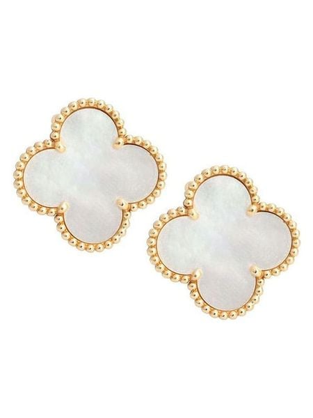 Miu Silver Pozłacane kolczyki-wkrętki z masą perłową rozmiar: onesize. Białe kolczyki damskie Miu Silver, z perłą, pozłacane. Za 69.99 zł.