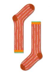Happy Socks Skarpety "Eliza" w kolorze jasnoróżowo-pomarańczowym rozmiar: 35-38. Pomarańczowe skarpetki męskie Happy Socks, bez wzorów, prążkowane. Za 52.42 zł.