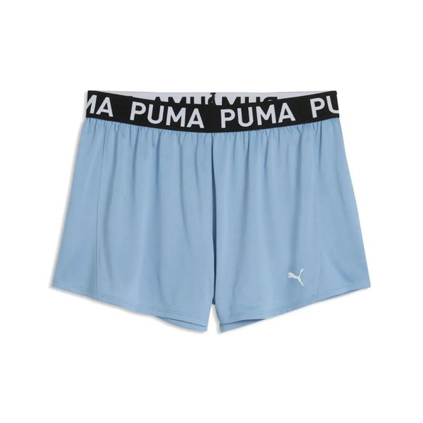 Damskie szorty z dzianiny Puma Strong 3". Niebieskie spodenki sportowe damskie Puma, l, z dzianiny, do biegania. Za 149.50 zł.