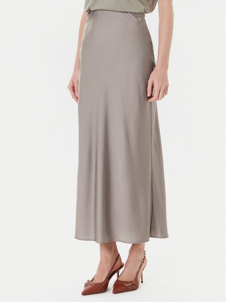Guess Spódnica midi W5YD55 WF1T2 Szary Regular Fit. Szare spódniczki damskie Guess, s, z aplikacjami, z syntetyku, midi. Za 307.99 zł.