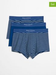 Marc O´Polo Bodywear Bokserki (3 pary) w kolorze niebiesko-białym rozmiar: S. Niebieskie bokserki męskie bez wzorów. Za 88.95 zł.