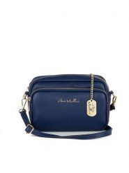 Anna Morellini Skórzana torebka "Tabita" w kolorze granatowym - 22 x 15 x 10 cm rozmiar: onesize. Niebieskie torebki klasyczne damskie Anna Morellini, bez wzorów, z materiału, bez dodatków. Za 217.99 zł.