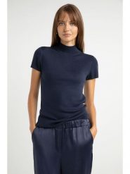 Josephine & Co Sweter "Senna" w kolorze granatowym rozmiar: XL. Niebieskie golfy damskie Josephine & Co, xl, prążkowane, bez kołnierzyka. Za 108.99 zł.