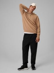 4F Spodnie casual męskie - czarne XXL. Czarne spodnie dresowe męskie 4f, bez wzorów, z dresówki. Za 189.99 zł.