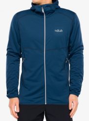 Bluza rozpinana Rab Evolute Hoody. Niebieskie bluzy z kapturem męskie RAB, l, z materiału. Za 544.49 zł.