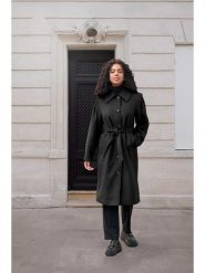 Kaffe Płaszcz przejściowy w kolorze czarnym rozmiar: 46. Czarne płaszcze damskie Kaffe, bez wzorów, z tkaniny. Za 208.99 zł.