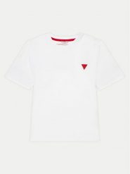 Guess T-Shirt L4YI08 K8HM4 Biały Oversize. Białe t-shirty chłopięce Guess, z aplikacjami, z bawełny, bez ramiączek. Za 59.99 zł.