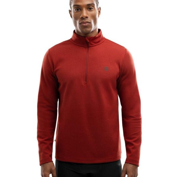 Męska bluza treningowa z suwakiem pod szyją Fitness Siroko Torch. Czerwone bluzy bez kaptura męskie SIROKO, bez wzorów, z materiału, bez kołnierzyka, bez ramiączek. W wyprzedaży za 127.00 zł.