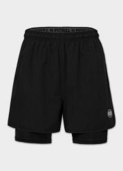 Męskie Spodenki treningowe PITBULL sportowe Performance Pro+Mesh SPORT. Czarne szorty sportowe męskie PITBULL, l, z bawełny, na fitness i siłownię. Za 159.00 zł.