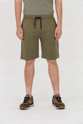 AERONAUTICA MILITARE Dresowe bermudy zielone. Zielone szorty męskie AERONAUTICA MILITARE, bez wzorów, z bawełny. W wyprzedaży za 369.99 zł.