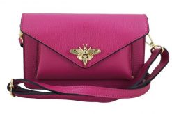 Listonoszka skórzana BARBERINI'S fuksja 955-14. Czerwone shopper bag damskie Barberinis, bez wzorów, ze skóry, bez dodatków. Za 209.99 zł.