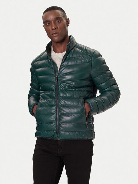 Milestone Kurtka skórzana MSHendrik 531040 60710 Zielony Regular Fit. Zielone kurtki męskie Milestone, m, bez wzorów, ze skóry, bez kaptura. Za 1,209.00 zł.